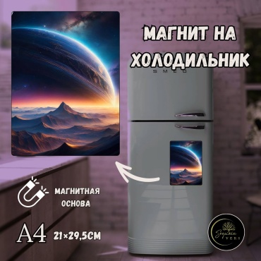 Sequoia VERS магнит-сувенир Космос Астронавты Фотомагнит на холодильник 1 шт