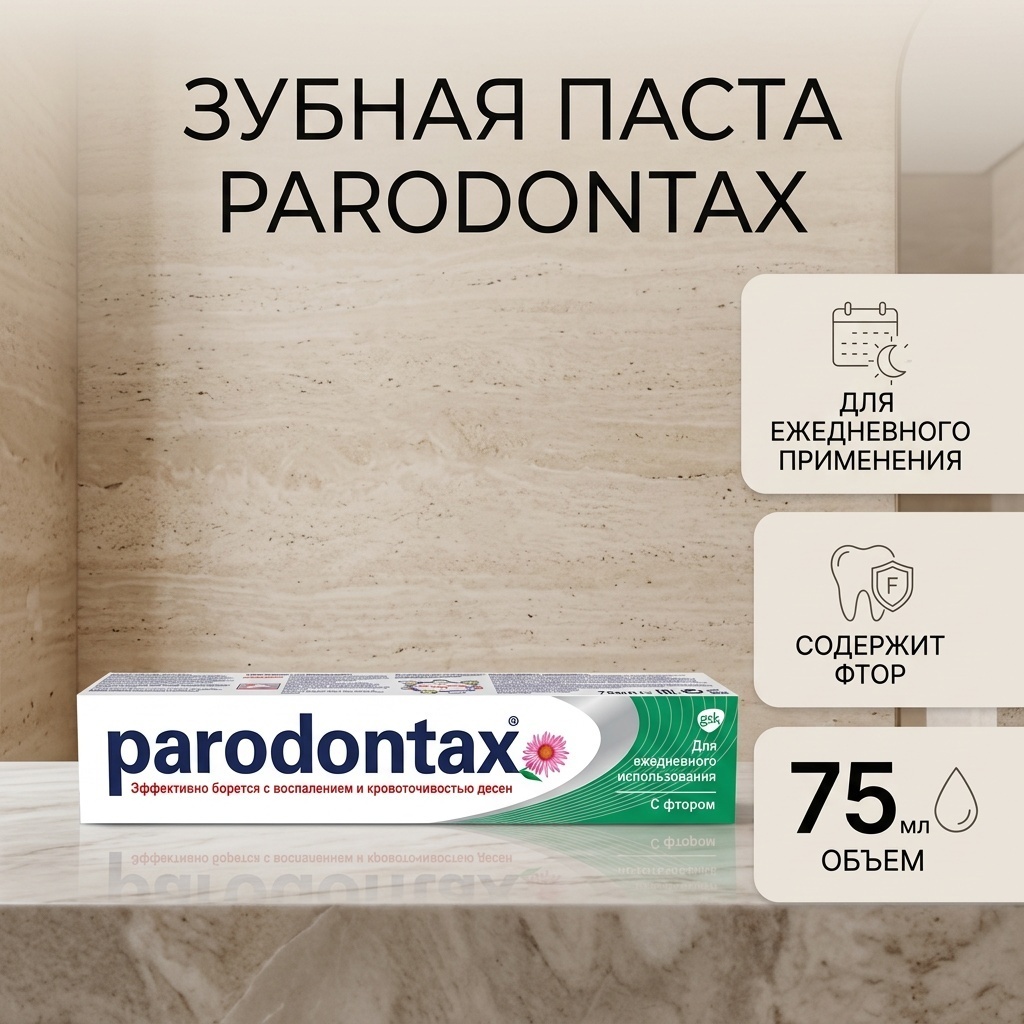 Paradontax зубная паста для ежедневного использования с фтором 75 мл