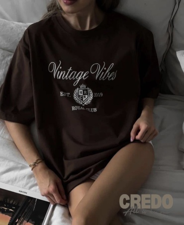 Футболка CREDO Vintage vibes коричневый