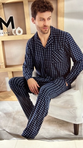 Пижама PJM HomeWear синий, зеленый