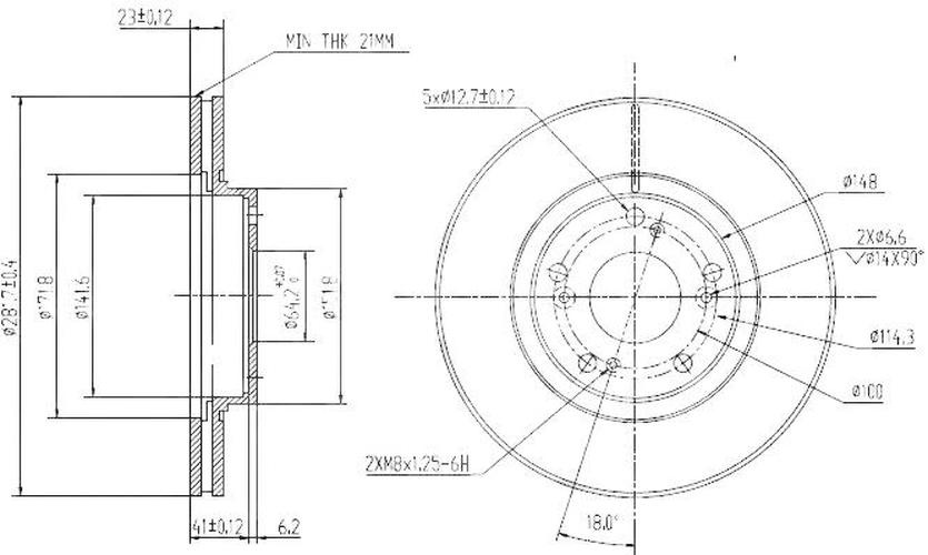 Диски JD передние JBD0041