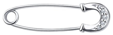 Булавка SOKOLOV 94040093 вес 0.77 г серебро, фианит