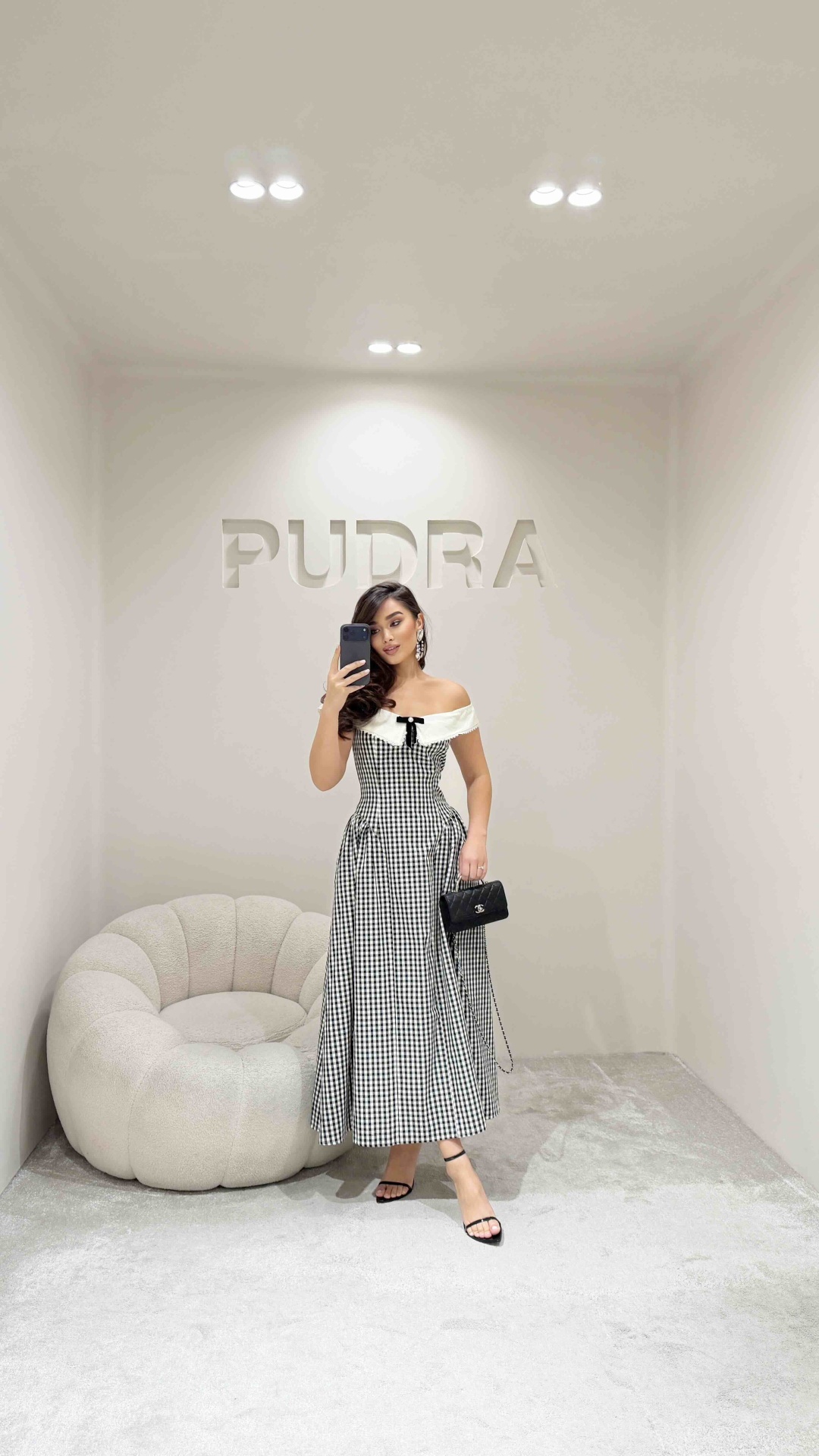 Повседневное платье Pudra_kz черный, белый