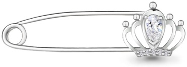 Булавка AQUAMARINE 72689A.5 вес 0.87 г серебро, нанофианит