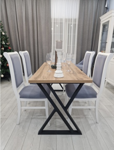 Обеденный стол Sunak Loft, 150х70x75 см, ЛДСП, коричневый
