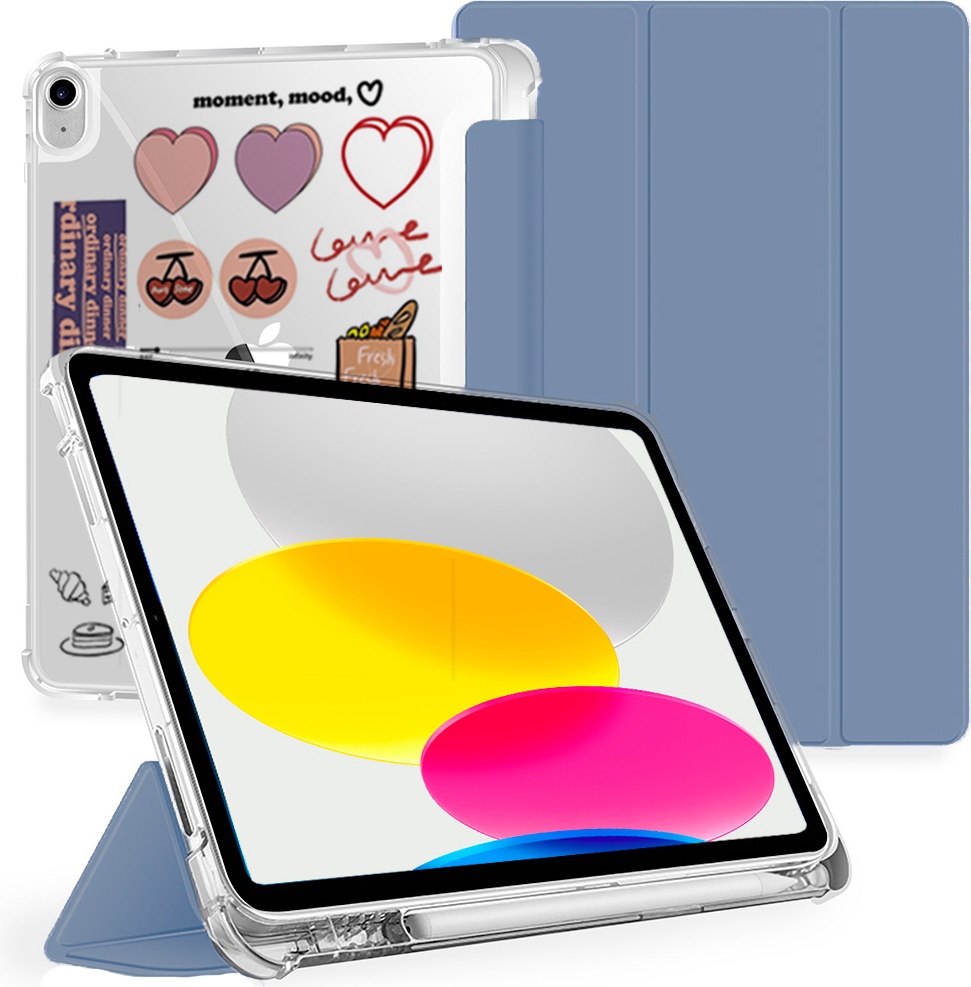Чехол для Apple iPad 11 A16 (2025), iPad (2022) 10.9 дюйм прозрачный, сиреневый