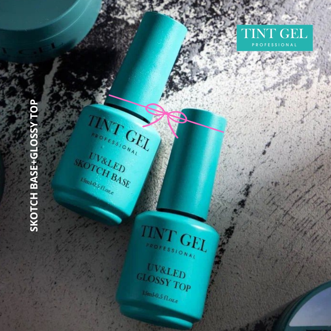 Tint gel professional базовое покрытие, верхнее покрытие base&top Прозрачный глянцевое 30 мл