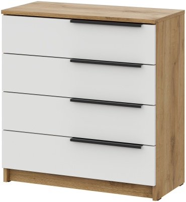 Комод GreenMebel КМ-26, 70.2x33.4x72.9 см, белый, коричневый