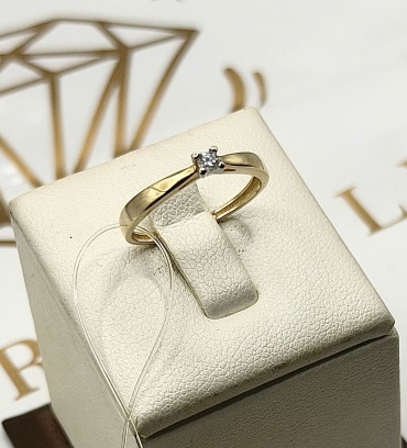 Помолвочное кольцо Mi Amor 3666-320 Amore gold размер 16 вес 0.9 г золото, бриллиант