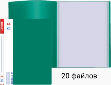 Папка deVENTE 20 файлов Daily, А4, зеленый