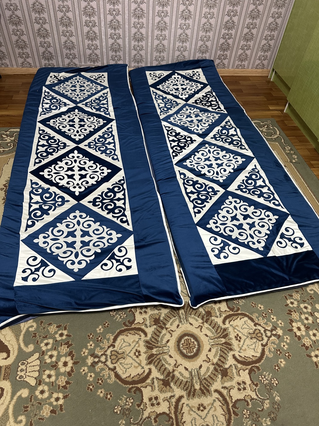 Чехол для корпе 220x80 см, без наполнителя, синий, белый