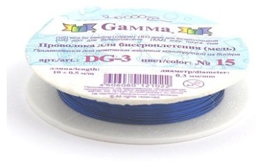 Проволока для бисера D 0,3 мм 10 м (±0.5 м) DG-3-15