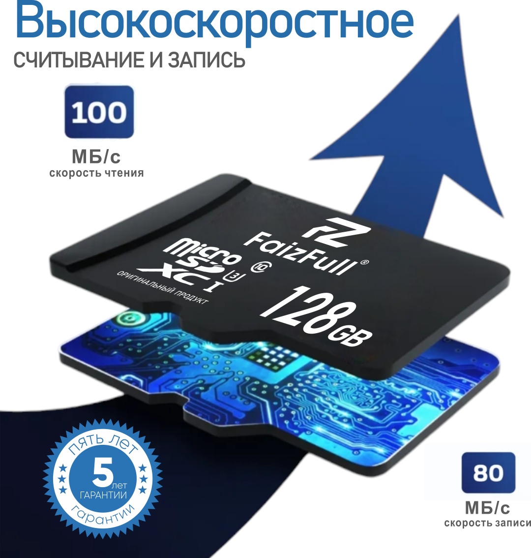 Карта памяти FaizFull microSDXC S87-128gb 128 Гб