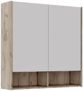 Полка QazNord №18, 104х26.8x103.4 см, белый, светло-коричневый