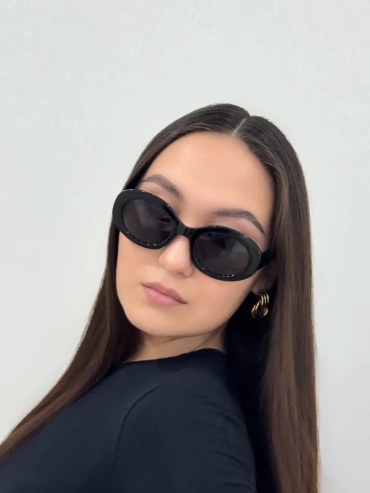 GIRDI солнцезащитные очки круглые однотонные