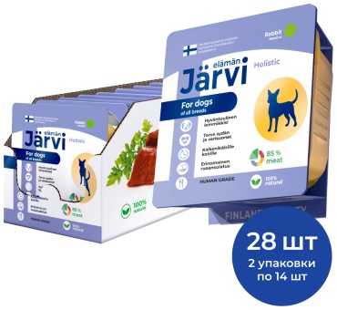 Jarvi паштет с кроликом для всех пород 100 г 28 шт