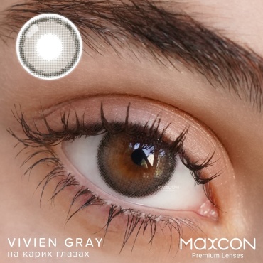 Контактные линзы MAXCON Vivien Gray -6 кривизна 8.6 на три месяца 2 шт