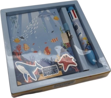 Блокнот A Brand Подводный мир, A6, 100 л, голубой