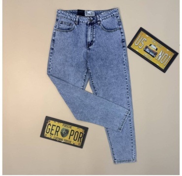 Джинсы свободного кроя Denim светло-синий