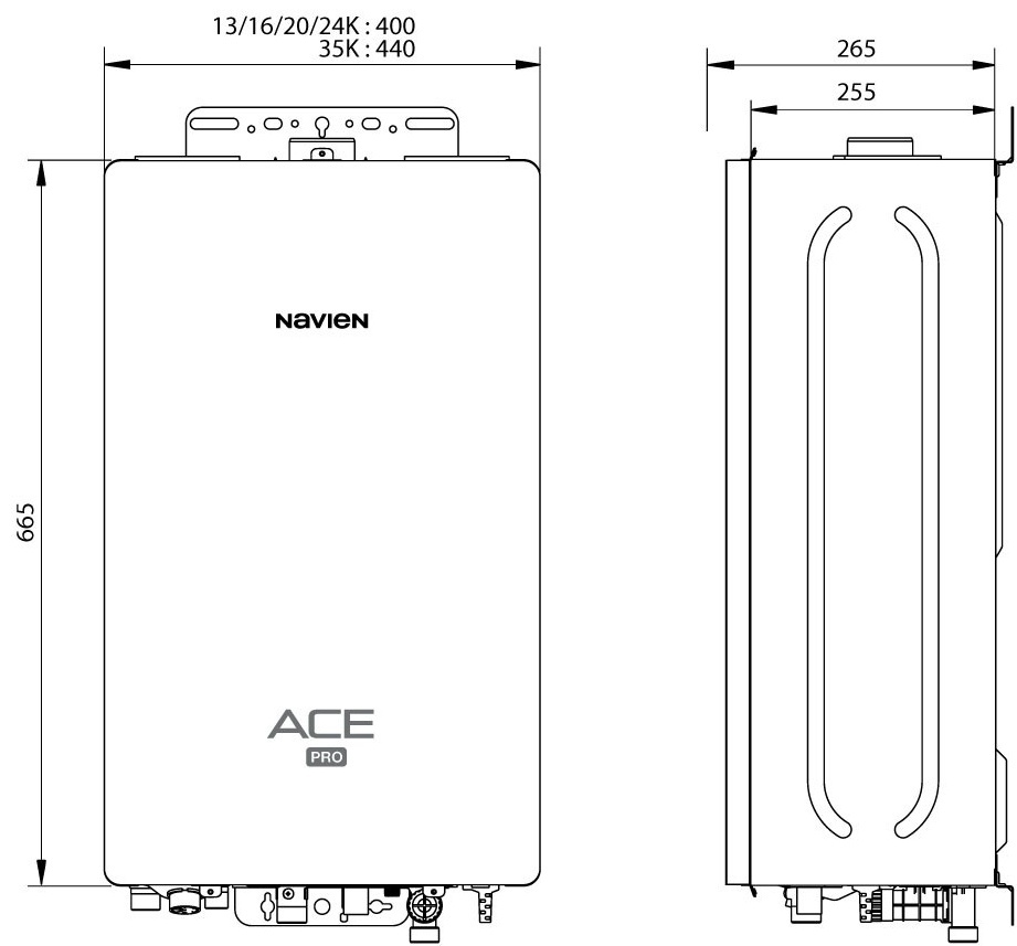 Газовый котел Navien NAVIEN ACE PRO 13K с дымоходом — фото 3