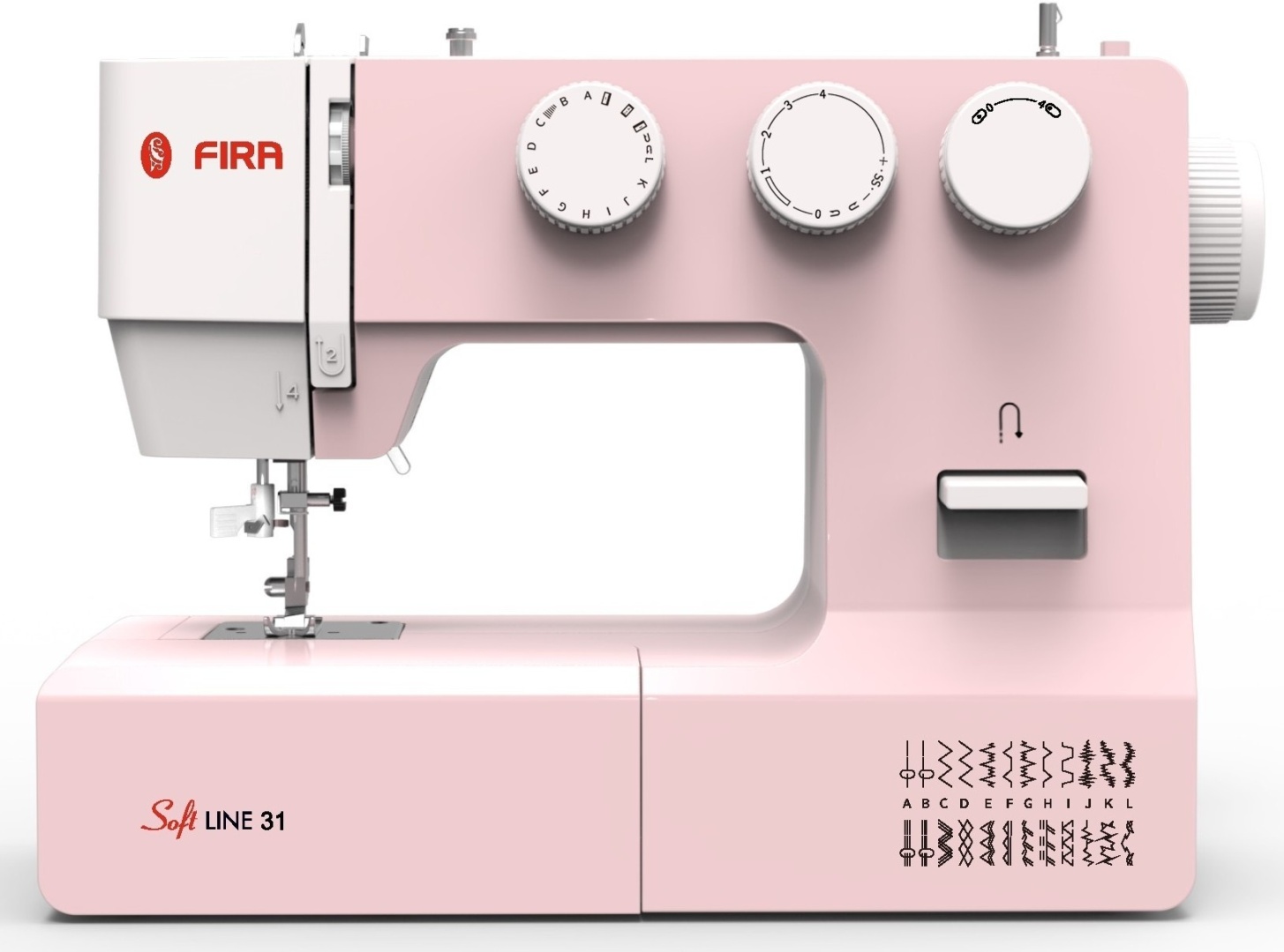 Швейная машина Fira Soft Line 31 белый, розовый