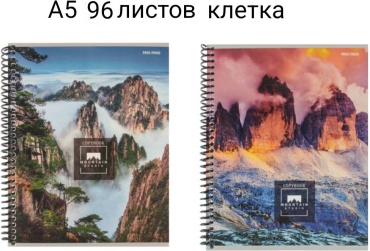 Общая тетрадь Проф-Пресс Магия гор Т96-3600, 96 л, А5, клетка, мягкая обложка, 1 шт