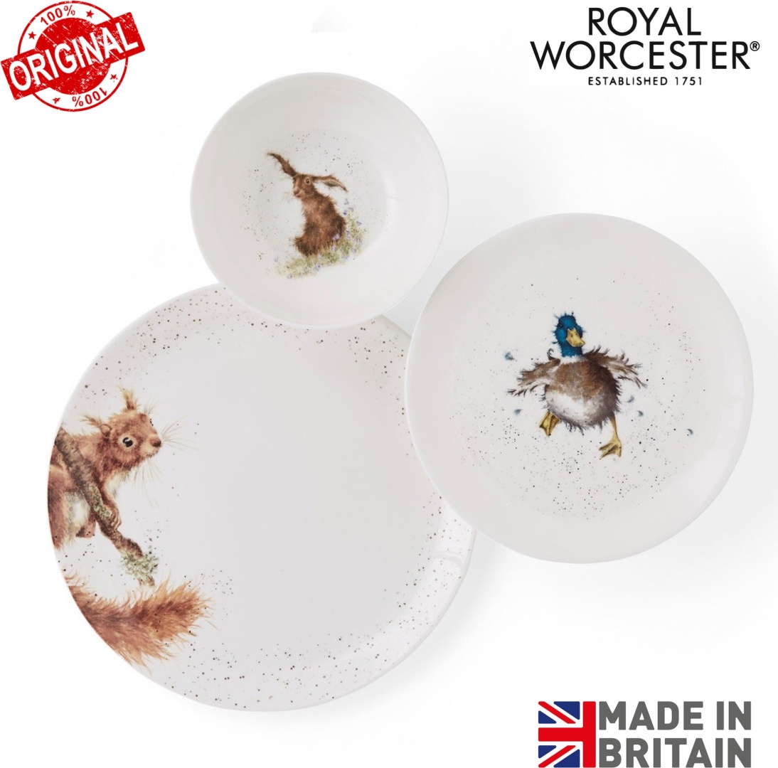 Сервиз на 4 персоны ROYAL WORCESTER Wrendale Designs, предметов: 12, столовый, костяной фарфор