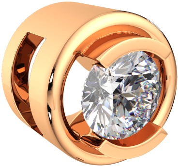 Подвеска Lucente ZO-440448.14K.R.ZZ вес 0.54 г золото, фианит
