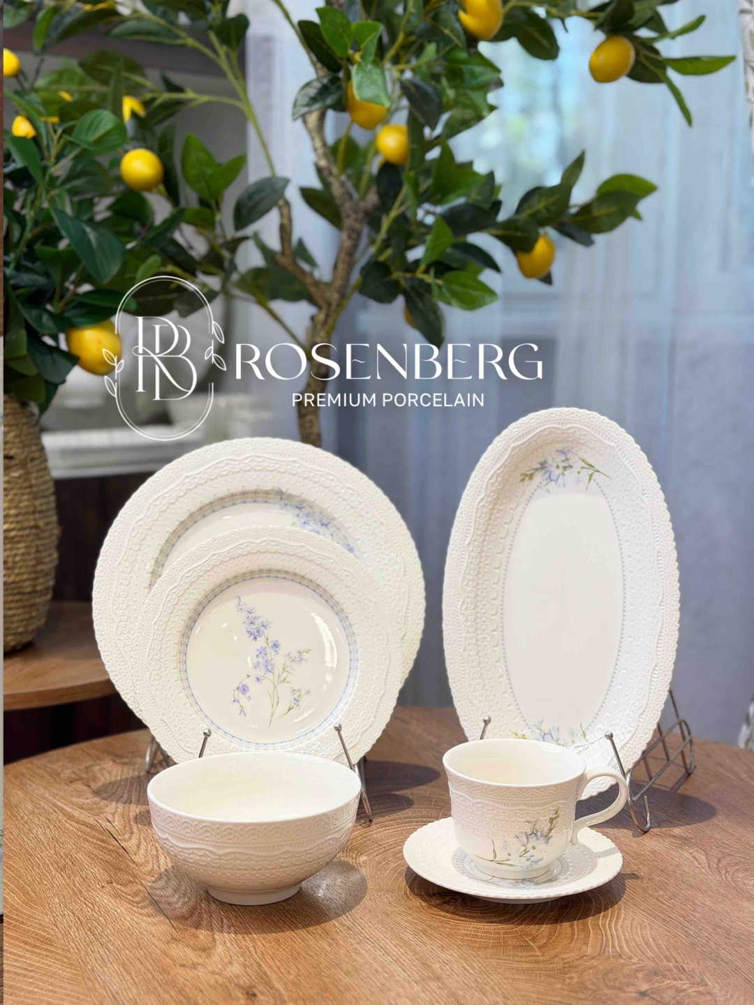 Сервиз на 6 персон ROSENBERG Цветочки RB-025, предметов: 32, чайно-столовый, фарфор