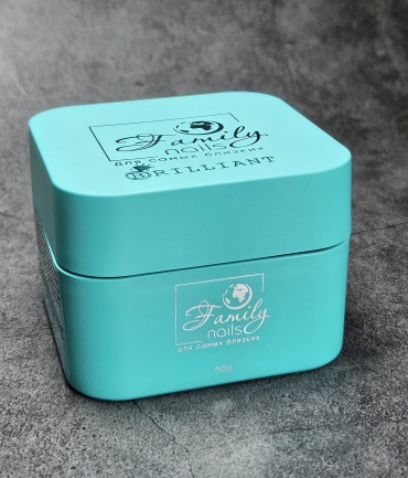 Family nails верхнее покрытие Brilliant top coat Прозрачный глянцевое 50 г