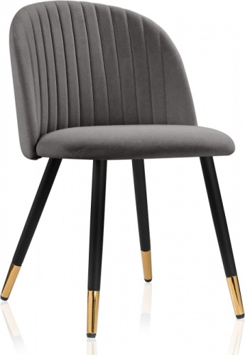 Стул SK Trade Gabi, 79x49x53 см, темно-серый, черный, золотой 1 шт.