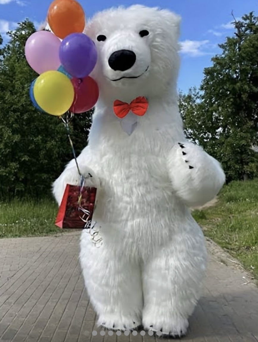 Карнавальный костюм Костюм Мишка Умка 2,6 м белый