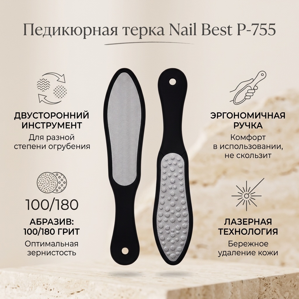 Nail Best терка педикюрная 100x180 грит 1 шт