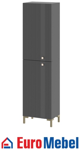 Распашной шкаф Euromebel Триумф, 50x192.8х34.6 см, графит