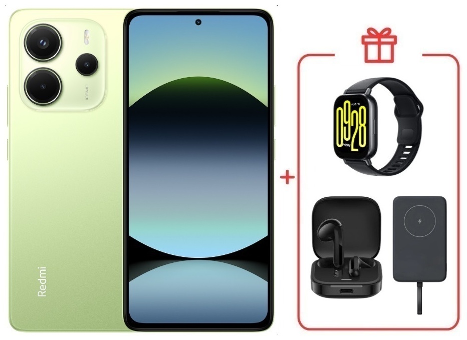 Смартфон Xiaomi Redmi Note 14 8 ГБ/256 ГБ зеленый + подарок