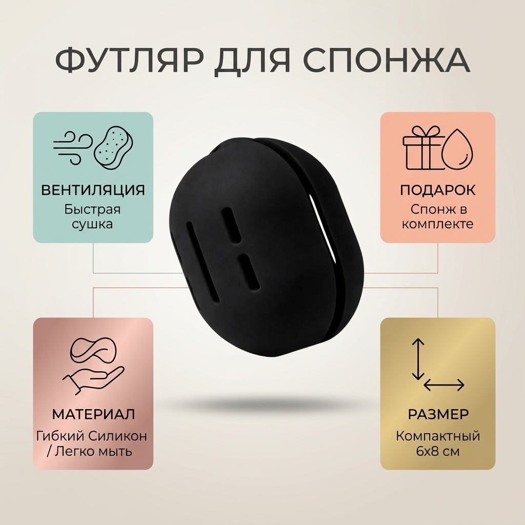 Футляр для спонжа силикон