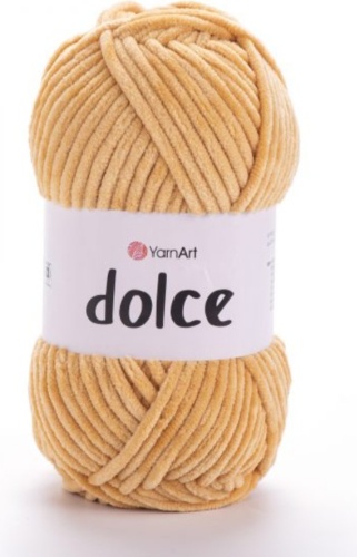 Моток YarnArt Плюшевая пряжа Дольче 100 Dolce 855 светлый песок ирис 120 м 100 г