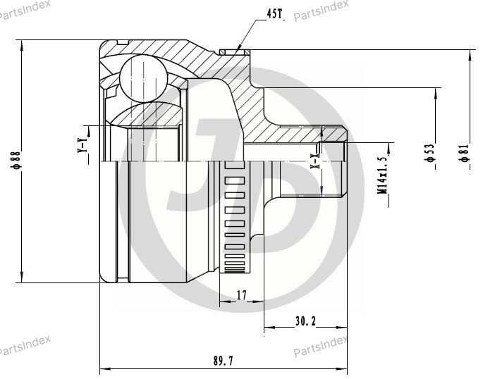 JD ШРУС JCT0088A