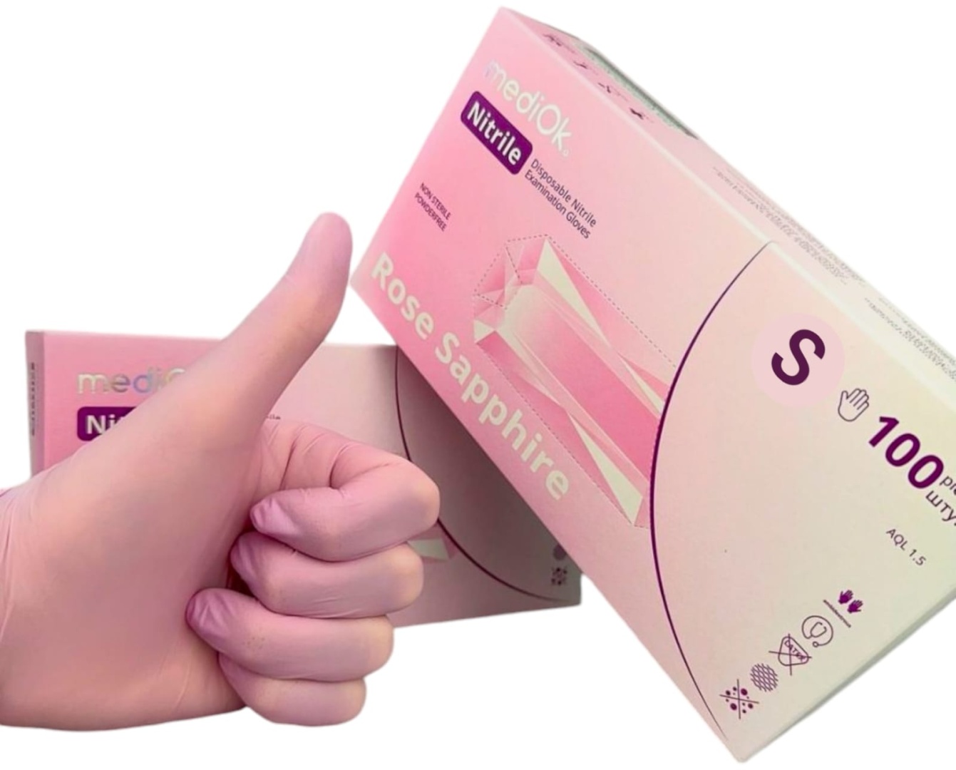 MediOk перчатки 100 штук в упаковке 5601 розовый 100 шт