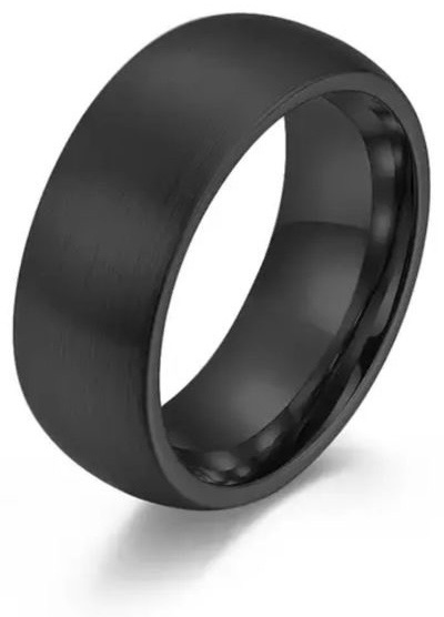 Кольцо CREO jewelry KF-183/11 размер 17 вольфрам, без вставок, черный