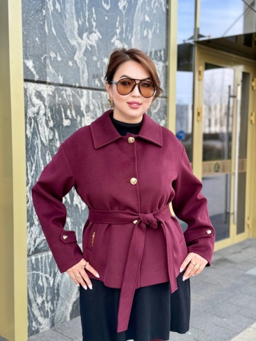 Пальто MaxMara бордовый