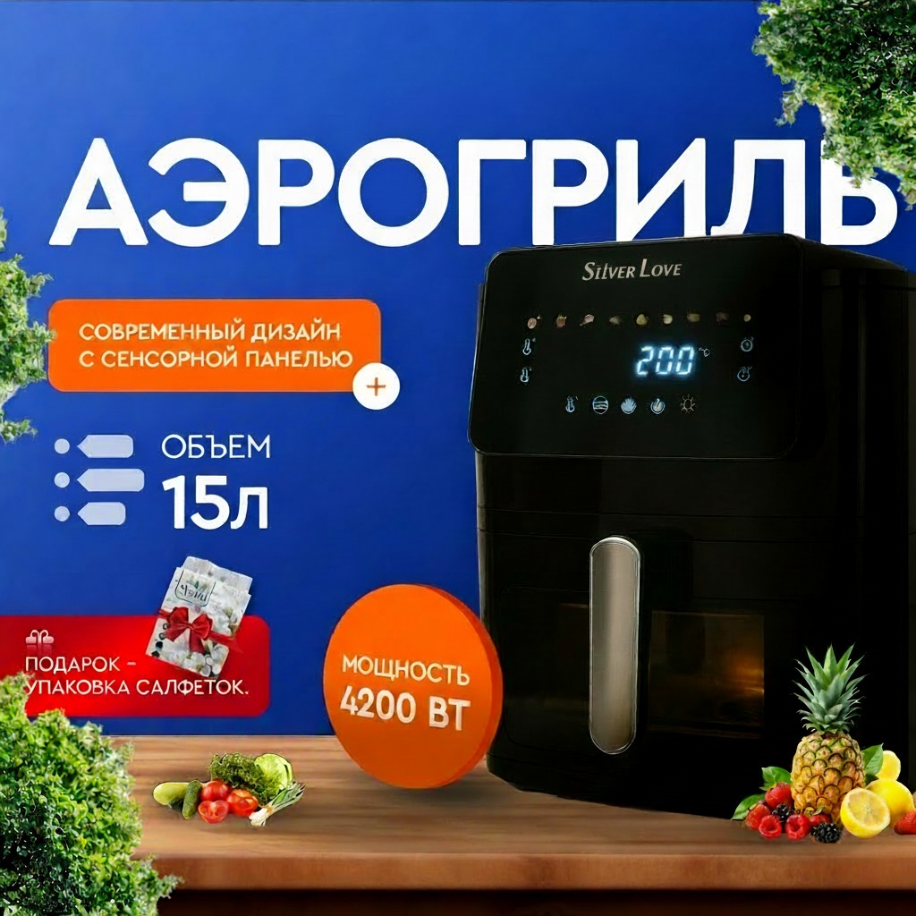 Аэрогриль МК-92А 15 л черный