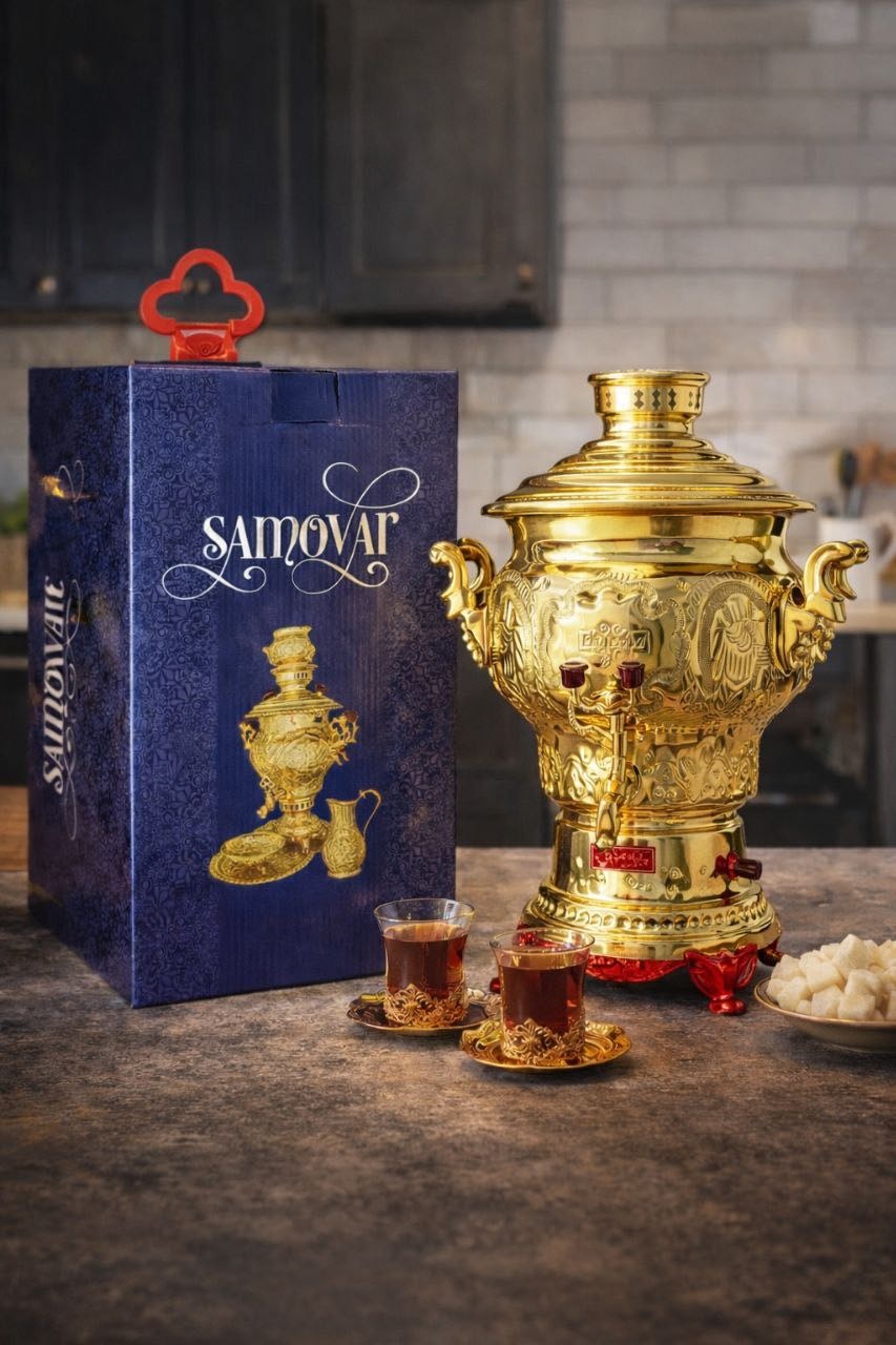 Самовар 592501492 8 л, нержавеющая сталь