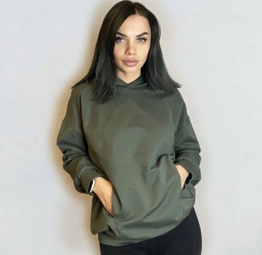 Свитшот STYLE + темно-зеленый