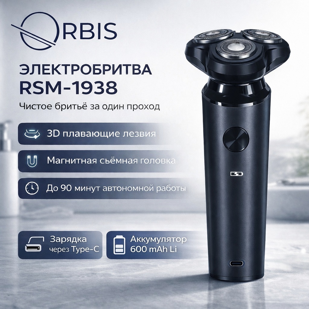 Электробритва Orbis RSM-1938 роторная