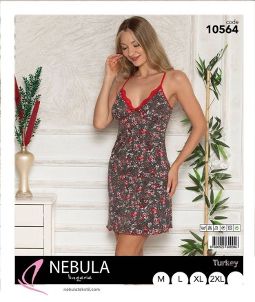 Ночная сорочка Nebula Lingerie серый, красный