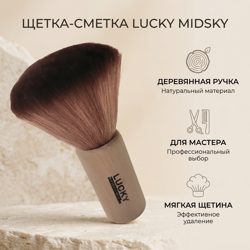 Lucky Midsky щетка-сметка бежевый