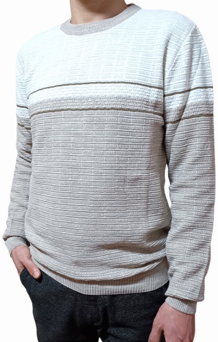 Джемпер Cashmere Blend коричневый, белый