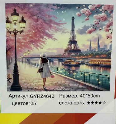 Алмазная мозайка Прогулка в Париже
