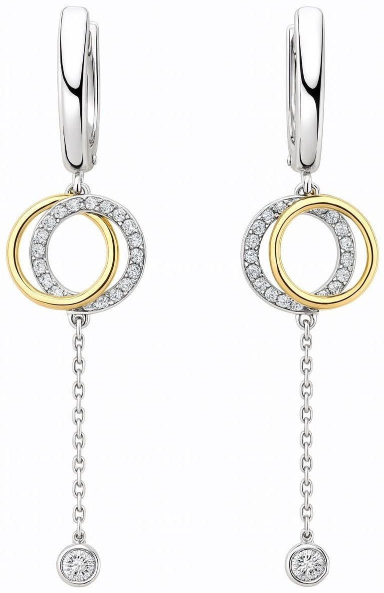 Серьги Italian Gold 78345378 вес 4.8 г золото, бриллиант